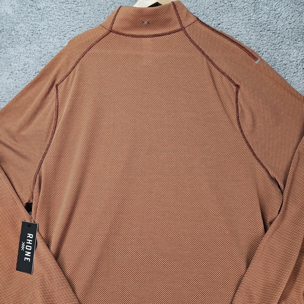 Rhone Glacier 1/4 Zip Pullover Brandy Red Mesh Long Sleeve XXL NWT $118 - Picture 7 of 11